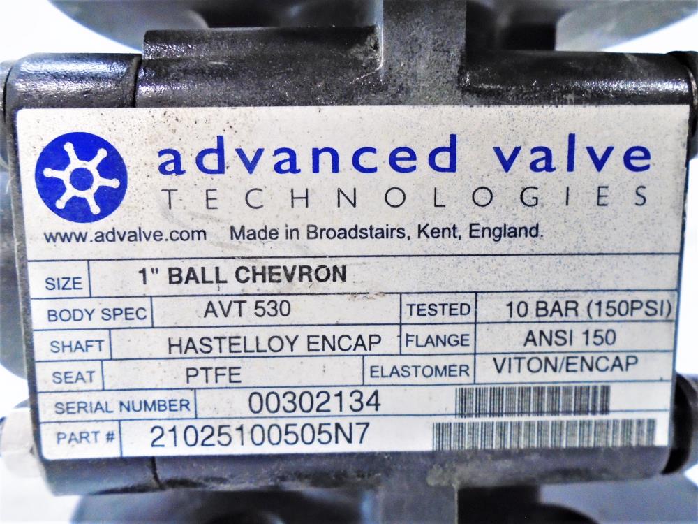 Advanced Valve 1" Chevron Ball Valve, AVT 530, Part # 21025100505N7